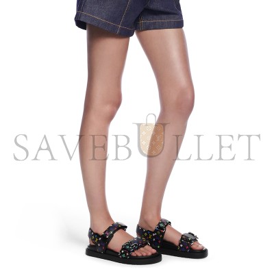 LOUIS VUITTON MURAKAM LV X TM LV SUNSET FLAT COMFORT SANDAL 1AGXFA